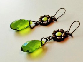 flower drop earrings
