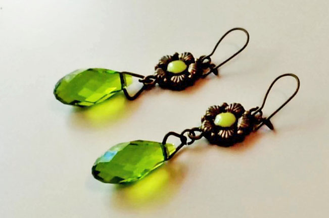 flower drop earrings