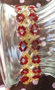 red and gold diamond bracelet